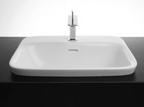 Vasque semi-encastrée / en céramique / contemporaine