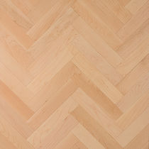 Parquet massif / à coller / en chêne / vernis