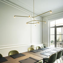 Lustre contemporain / en laiton / à LED...