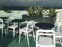 Table contemporaine / en HPL / ronde / pliante