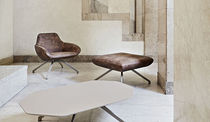 Pouf contemporain / en cuir