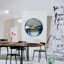 Miroir mural / contemporain / rond / en...