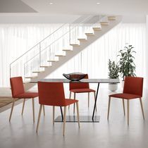 Chaise de bar contemporaine / en tissu /...