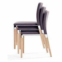 Chaise contemporaine / tapissée / avec accoudoirs...