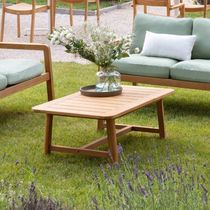 Table basse contemporaine / en teck / avec...
