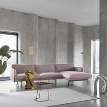 Canapé lit / contemporain / rose / gris