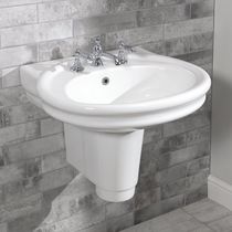 Vasque suspendue / en porcelaine / ovale...