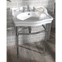 Vasque sur pied / en porcelaine / 1 trou...