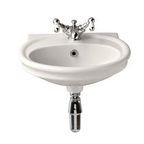 Lave-mains mural / rond / en porcelaine