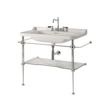 Vasque sur pied / en porcelaine / avec étagère...