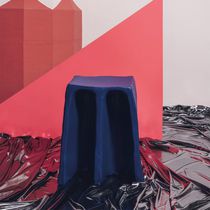 Tabouret contemporain / en céramique / noir...