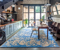 Tapis contemporain / à motif / en soie végétale...
