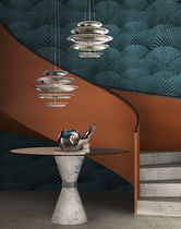 Lustre contemporain / en laiton plaqué or...