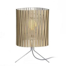 Lampe de table / en acier / en bois / contemporaine