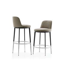 Chaise de bar contemporaine / tapissée /...