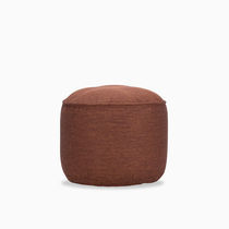 Pouf contemporain / en tissu / rond / fait...