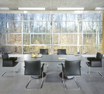 Chaise visiteur contemporaine / en tissu...