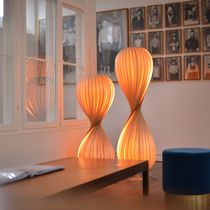 Lampe sur pied / contemporaine / en bouleau...