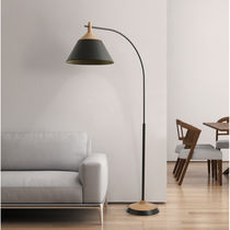 Lampe sur pied / contemporaine / en bois...