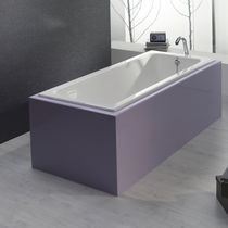 Baignoire en fonte / blanche / violette