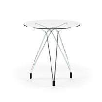 Table d'appoint contemporaine / en verre...