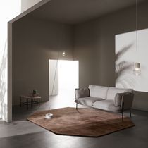 Canapé contemporain / marron / gris / noir