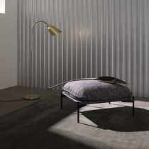 Pouf contemporain / en tissu / en cuir /...