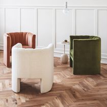 Fauteuil contemporain / en tissu / avec...
