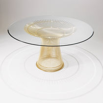 Table à manger contemporaine / en verre...