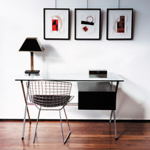 Bureau sur pied / minimaliste / en verre...