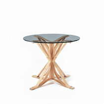Table à manger contemporaine / en verre...