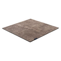 Tapis contemporain / uni / en cuir / rectangulaire