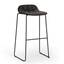 Tabouret de bar contemporain / en cuir /...
