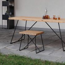 Tabouret contemporain / en bois massif /...