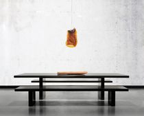 Banc contemporain / en bois / en tôle d'acier