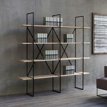 Étagère contemporaine / en bois massif /...