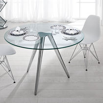 Table contemporaine / en métal chromé /...