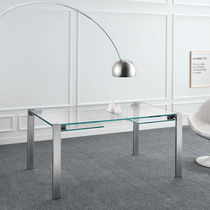 Table contemporaine / en métal / en cuir...