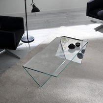 Table basse contemporaine / en verre / rectangulaire...