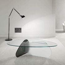Table basse contemporaine / en verre / triangulaire...