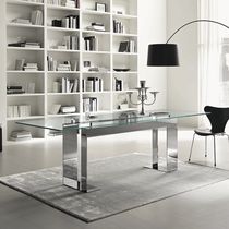 Table contemporaine / en métal chromé /...