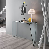 Console contemporaine / en verre / rectangulaire