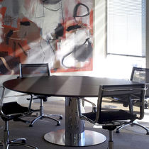 Table de réunion contemporaine / en bois...