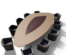 Table de réunion contemporaine / en bois...
