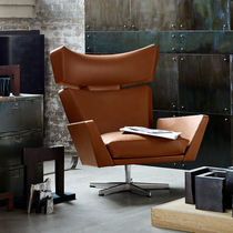 Fauteuil contemporain / en cuir / en aluminium...