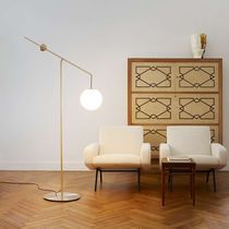 Lampe sur pied / en acier / en verre soufflé...