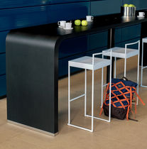 Chaise de bar contemporaine / en cuir /...