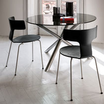 Chaise contemporaine / empilable / en tissu...