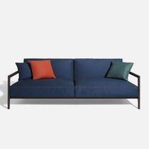 Canapé contemporain / bleu / blanc / beige