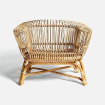 Fauteuil vintage / en rotin / en rotin /...